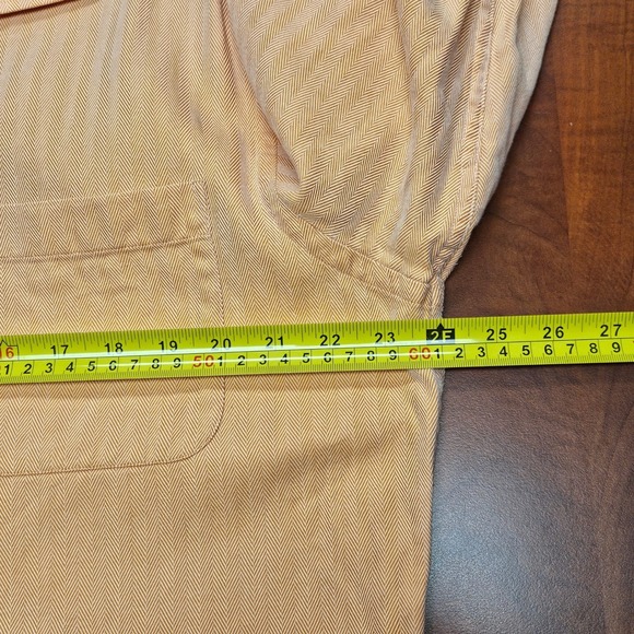 BACHRACH Men's Dress Shirt 16 32/33 Peach Orange Pinstripe Cotton Blend EUC - Picture 8 of 12